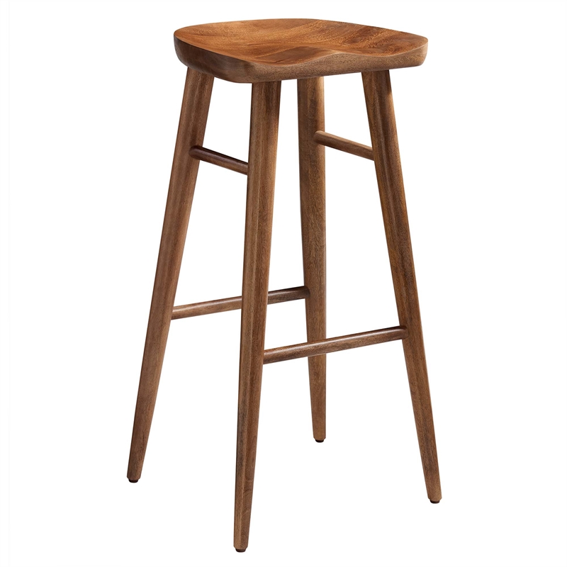 Saville Backless Wood Bar StoolsSet of 2 in Walnut
