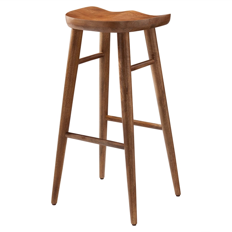 Saville Backless Wood Bar StoolsSet of 2 in Walnut