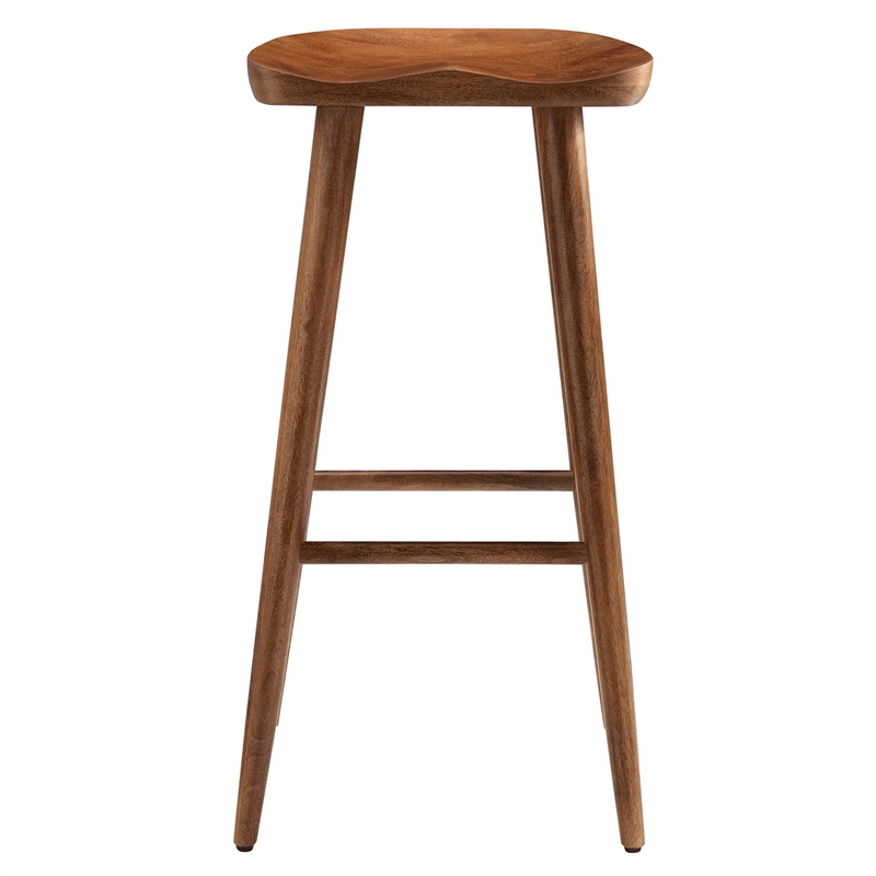 Saville Backless Wood Bar StoolsSet of 2 in Walnut
