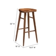 Saville Backless Wood Bar StoolsSet of 2 in Walnut