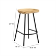 Concord Backless Wood Counter StoolsSet of 2 in Oak
