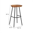 Concord Backless Wood Bar StoolsSet of 2 in Walnut