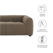Liana Upholstered Fabric Sofa in Mocha