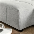 Liana Left-Facing Upholstered Fabric Modular Sofa with Chaise in Pewter