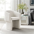 Verity Chenille Dining Armchair in Ivory