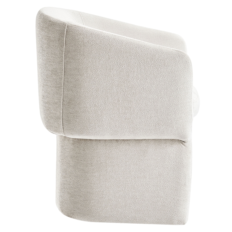 Verity Chenille Dining Armchair in Ivory