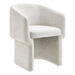 Verity Chenille Dining Armchair in Ivory