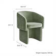 Verity Chenille Dining Armchair in Sage