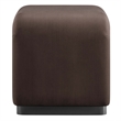 Koda Performance Velvet Waterfall Stool in Black Chocolate Brown