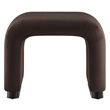 Koda Performance Velvet Waterfall Stool in Black Chocolate Brown