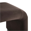Koda Performance Velvet Waterfall Stool in Black Chocolate Brown