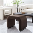 Koda Performance Velvet Waterfall Stool in Black Chocolate Brown