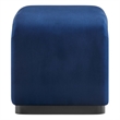 Koda Performance Velvet Waterfall Stool in Black Midnight Blue