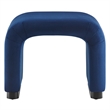 Koda Performance Velvet Waterfall Stool in Black Midnight Blue