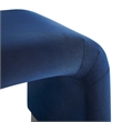 Koda Performance Velvet Waterfall Stool in Black Midnight Blue