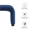 Koda Performance Velvet Waterfall Stool in Black Midnight Blue