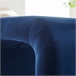 Koda Performance Velvet Waterfall Stool in Black Midnight Blue