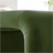 Koda Performance Velvet Waterfall Stool in Black Moss Green