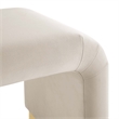 Koda Performance Velvet Waterfall Stool in Brass Almond