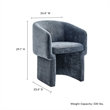 Verity Chenille Dining Armchair in Slate Blue
