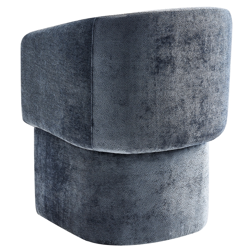 Verity Chenille Dining Armchair in Slate Blue