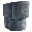 Verity Chenille Dining Armchair in Slate Blue