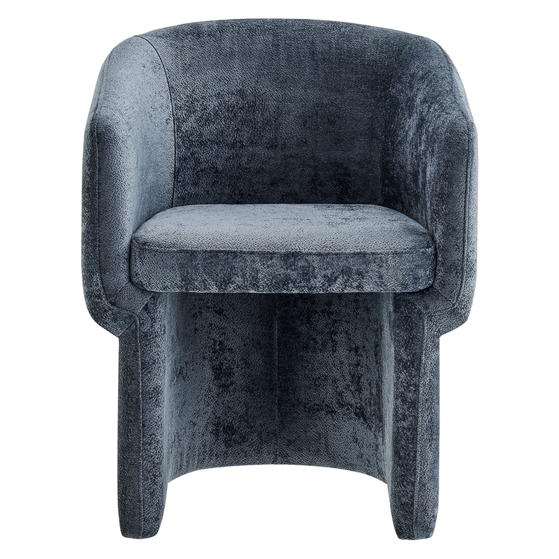 Verity Chenille Dining Armchair in Slate Blue
