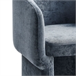 Verity Chenille Dining Armchair in Slate Blue