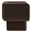 Tate Performance Velvet Accent Chair in Chocolate Brown