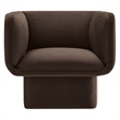 Tate Performance Velvet Accent Chair in Chocolate Brown