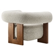 Modway Jace Boucle Fabric Upholstered Accent Chair in River Rock