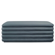 Mezzo Upholstered Performance Velvet Storage Bench in Cadet Blue