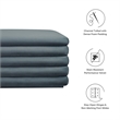 Mezzo Upholstered Performance Velvet Storage Bench in Cadet Blue