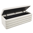 Mezzo Boucle Upholstered Storage Bench in Cloud
