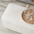 Mezzo Boucle Upholstered Storage Bench in Cloud
