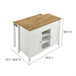 Garland Kitchen Island in Oak White