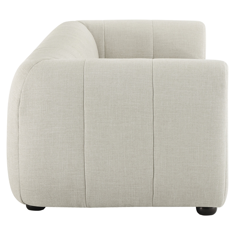 Modway Liana Upholstered Fabric Upholstered Sofa in Linen
