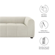 Liana Upholstered Fabric Loveseat in Linen