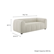 Liana Upholstered Fabric Loveseat in Linen