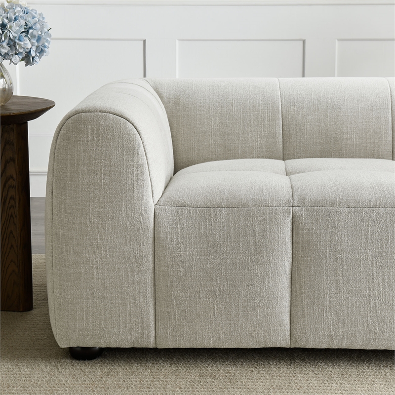 Liana Upholstered Fabric Loveseat in Linen