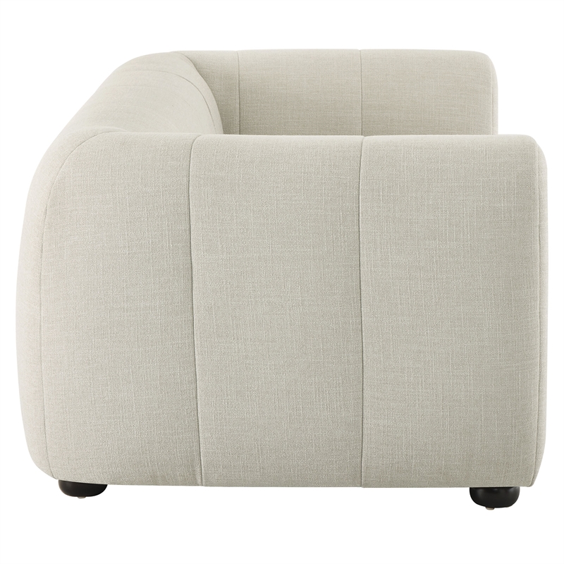 Liana Upholstered Fabric Loveseat in Linen