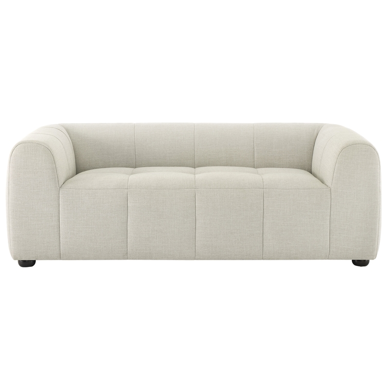 Liana Upholstered Fabric Loveseat in Linen