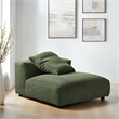 Solace Modular Corduroy Upholstered Armless Chair in Fern