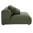 Solace Modular Corduroy Upholstered Armless Chair in Fern