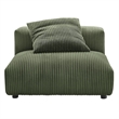 Solace Modular Corduroy Upholstered Armless Chair in Fern