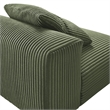 Solace Modular Corduroy Upholstered Armless Chair in Fern