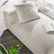 Solace Modular Upholstered Fabric Armless Chaise Lounge in Salt