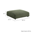 Solace Modular Corduroy Upholstered Ottoman in Fern