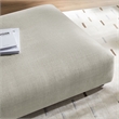 Solace Modular Upholstered Fabric Ottoman in Linen