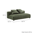 Solace Modular Corduroy Upholstered Armless Loveseat in Fern